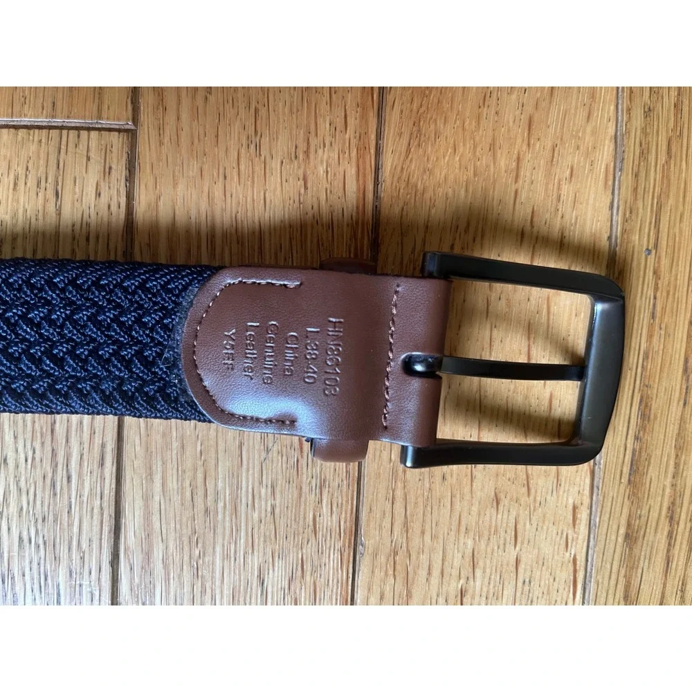 Original‎ Penguin Mens Belt Leather Trim L Preppy Dadcore Golf Heritage Coastal